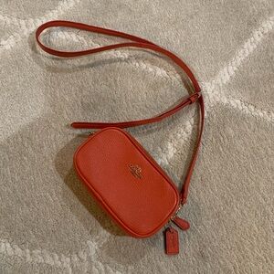 Coach Red Leather Crossbody Bag
